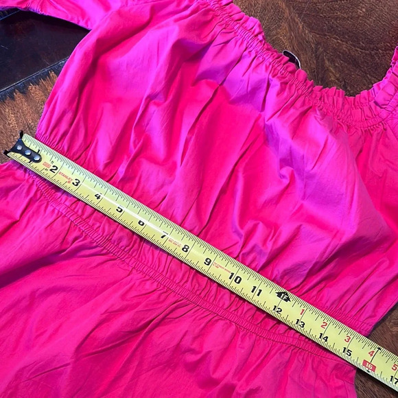 Pink Square Neck Ruffled Midi Sundress - Picture 7 of 9